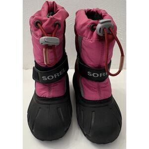 Sorel Flurry Durable Snow Boots Red/Pink Water & Wind Resistant Toddler Kid’s 8